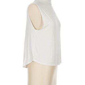 Aritzia White Sleeveless  turtleneck Tank Top
